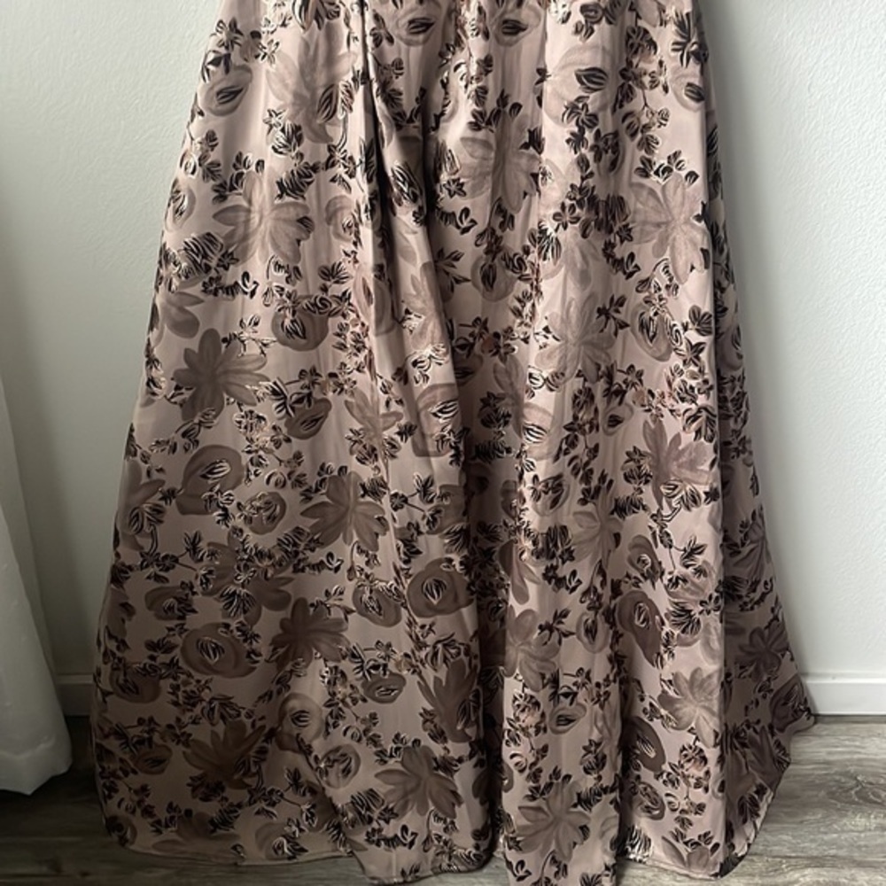 New Maya Paluzzi size 4 brown copper black ball gown - Picture 7 of 14